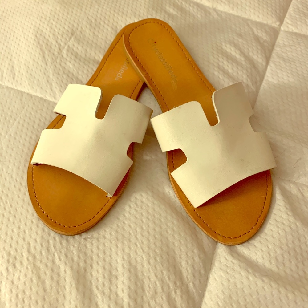 White sandals